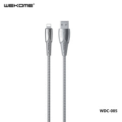 WK (WDC-085I) GOLDSIM TOP ZINC ALLOY DATA CABLE FOR IPH (1.2M) (3.0A) - Silver