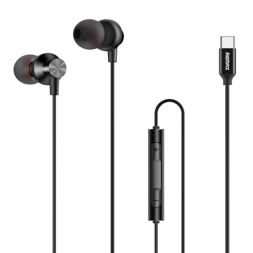 REMAX RM-560 Type C Wired Earphone METAL, FOR MUSIC & CALL ,Type C Earphone , Type C Wired Earphone ,Type C Headphone ,Type C Stereo Sound Wired Headset ,USB C  headphone , Type C Earphone For Samsung,Huawei ,Xiaomi