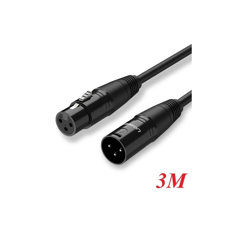 UGREEN CANNON MALE TO FEMALE MICROPHONE EXTENSION AUDIO CABLE (3M)